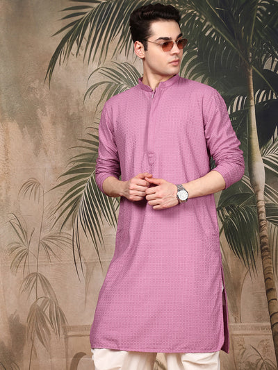 Sanwara’s Deep Pink Chikankari Kurta
