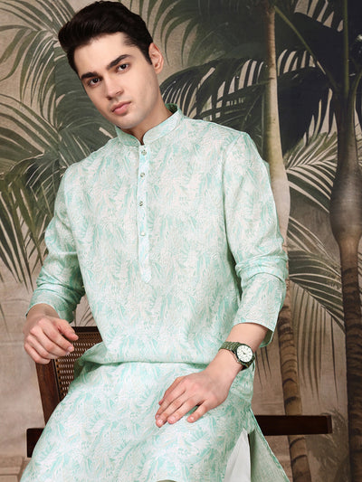 Sanwara Men’s Green Cotton Kurta