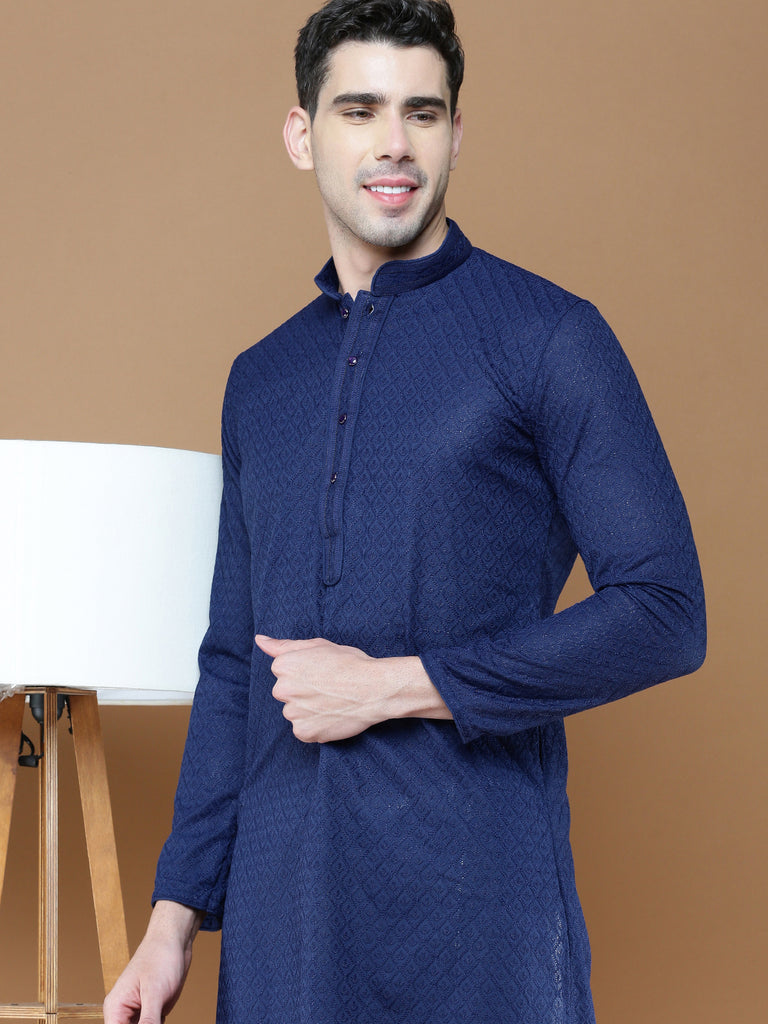 Men's Embroidered Kurta – Sanwara Fashions