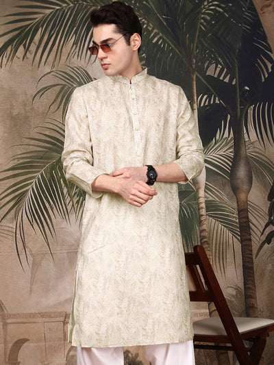 Sanwara Presents Beige Kurta For Men