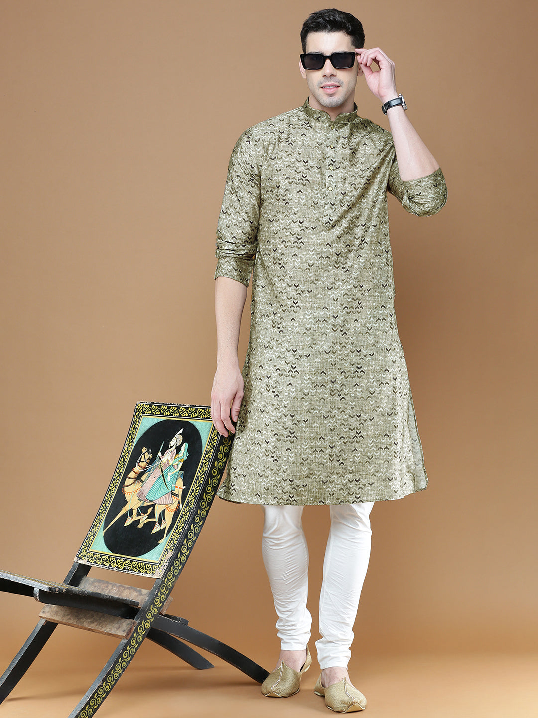 Kurta Pajama Mens Ethnic Fashion Trends Men's Cotton Green
