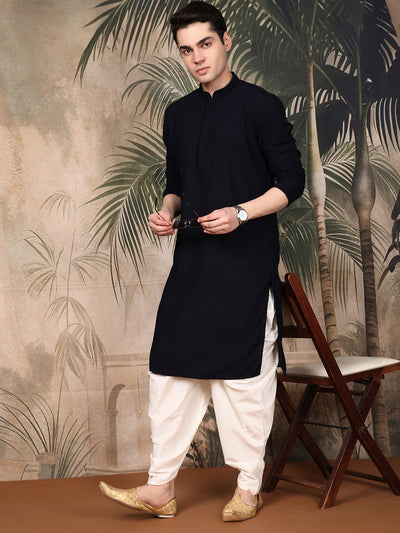 Sanwara Chikankari Designer Deep Blue Cotton Kurta Set