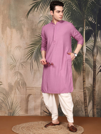 Sanwara’s Deep Pink Chikankari Kurta Set